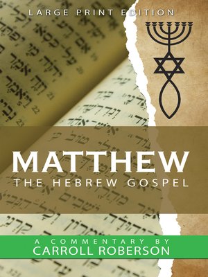 cover image of Matthew the Hebrew Gospel